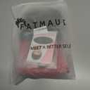 Fatmuai Short Curly Mens Red Beanie Halloween Costume Reallistic Cosplay and Performance Hair Wig with Black Mustache