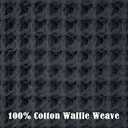 Jacquotha Waffle Hand Towels for Bathroom 2-Piece (Charcoal Blue) Cotton Quick Dry Lint Free Face Towels 13 x 29