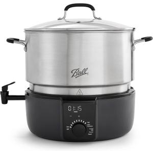 Ball EasyCanner Electric Water Bath Canner, 21-Quart Capacity, Automated Heating, Multicooker & Steamer Functionality