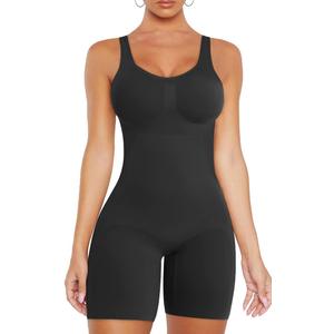 VVX Shorts Bodysuit for Women Tummy Control Shapewear Seamless Sexy Butt Lifting Workout Bodycon One Piece Short Jumpsuit (A-1 Pack-black) XS/S