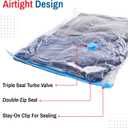 Hanging Vacuum Storage Bags for Clothes & Coats  8 Pack (4 Small & 4 Large) Vacuum Seal Garment Bags for Hanging Storage  Space Saving Compression Bags for Clothing, Jackets  Transparent