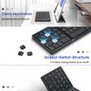 Artciety Foldable Bluetooth Keyboard, Folding Portable Wireless Keyboard with touchpad,Travel Pocket Keyboard for iOS Android Windows Mac Smartphone Tablet & Laptop, Sync Up to 3 Devices, Black