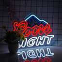 Neon Sign for Wall Dcor Crs Light Neon Signs Beer Bar Home Bedroom Man Cave Office Hotel Pub Cafe Neon Light with Dimmable Switch LED for Wall Decor (Blue+Red+White)