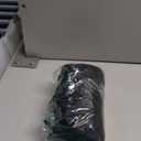 Obstal Fitted Round Table Cloth, Reversible Waterproof Stain Resistant Elastic Stretch Tablecloth, Wipe Clean Table Cover for Outdoor/Indoor Use, Fits Round Tables up to 30" - 36" Diameter, Black