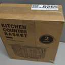 Wire Storage Basket for Kitchen Pantry: GGIU Stackable Kitchen Counter Organizers - Wire Organizing Bin for Produce Vegetable Potato and Onion Black