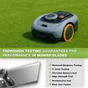 3 x Replacement Blades for Segway Navimow i105N, i108N, i110N, H500N, H800N, H1500N, H3000N, Stainless Steel Robotic Lawn Mower Blades 36pcs Silver