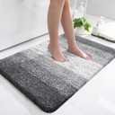 OLANLY Bathroom Rugs Mat 36x24, Extra Soft Absorbent Microfiber Bath Rugs, Rubber Backing, Quick Dry, Machine Washable Bath Mats for Bathroom Floor, Tub, Shower and Home Decor Accessories, Grey (36" x 24")