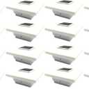 Solar (24-Pack) Low Profile Black/White Will Fit 3.5"X3.5" and 4"x4" Post Deck Cap Fence LED Light (White)