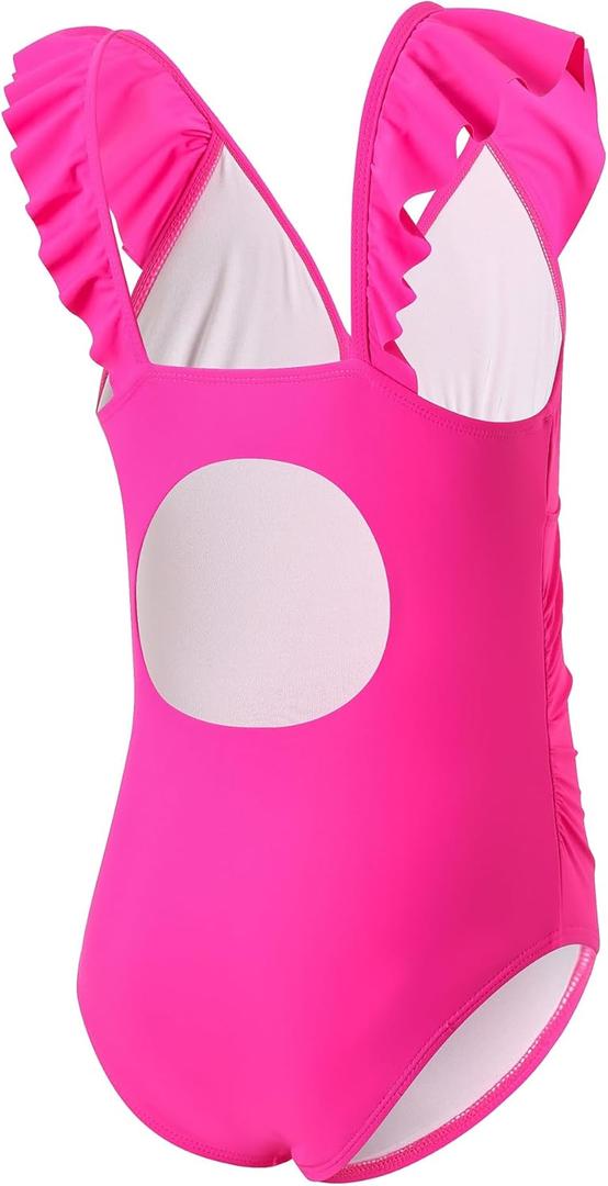 JE Sterguard Girls' Swimwear Swimsuit Kids Bathing Suit One Piece Suits Swim for 8-16 221281 (Rose)
