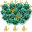 2 x Mverse Paper Flowers for Graduation Cap Decoration Kit, Small Roses Flores for Crafts, 3D Flores for Shadow Box Projects, mini