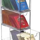 ELLDOO 3 Drawers Tea Bag Organizer, Clear Acrylic Stackable Tea Bag Storage Holder for Kitchen Pantry, Coffee Pod Snack Storage for Countertop Cabinet