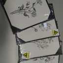 Framed Vintage Botanical Wall Art, 4 Piece Boho Rustic Floral Canvas Painting Prints for Modern Farmhouse, Black and White Neutral Flower Pictures for Bathroom Bedroom Hallway Kitchen Home Decor, 8" W x 10" H x 4Pcs, Misty - Black Framed