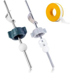 2 Pack Lavatory Pop Up Center Piece Assembly,Sink Ball/Pivot Rod Replacement Parts Bathroom Sink Drain Repair Kit Fits Most Popular Brands,Replacement for PS2673,18MM&15MM Ball, Chrome
