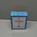 The Dreidel Company Complete Chanukah Menorah Set - Silver-Plated and Classic 45 Multicolored Candles, 5 Plastic Multicolored Dreidels & Hanukkah Play Coins, Hanukkah Booklet, Instructions Game Card