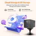 4G LTE Cellular Camera Wireless No WiFi Security Hidden Camera with 4G SIM Card, 20 Days Standby Battery, 4K HD Night Vision Car/Truck Spy Camera, Radar AI Motion Detection