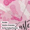 4 x AVOIN colorlife Happy Easter Garden Flag 12x18 Inch Double Sided Outside, Pink Easter Bunny Rabbit Yard Outdoor Flag