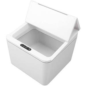 Automatic Trash Can, 4L Intelligent Sensing Trash Can with Foldable Lid, Automatic Lifting and Closing Touchless Trash Can, for Office Desktop Bedside Table Bathroom