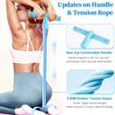 Pedal Resistance Bands with Handles, Upgrade 6-Tubes Manual Tension Training Pedal, Natural Rubber Foot Pedal Resistance Bands, Multifunction Fitness Bands for Abdomen, Waist, Arm, Leg