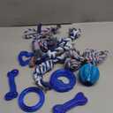 Beiker 20 Pack Puppy Chew Toys - Blue Dog Teething Toys for Puppies, Puppy Teething Rings and Ropes, Blue Rubber Toy Bundle for Small Dogs, Cute Interactive Dog Balls for Small Breed