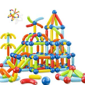 BIGRANK Magnetic Building Blocks, 72 PCS Pop Tubes & Balls Sensory Toy Set, STEM Montessori Educational Learning Activities for Kids 3+ Years (72 pcs)