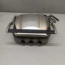 Cuisinart Griddler Indoor Grill, Panini Press, Sandwich Maker & More, 5-in-1 Grilling, Dishwasher-Safe Nonstick Cooking Plates, GR-4NNAS, Stainless Steel