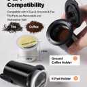 K Cup Coffee Maker With Bold Setting, Single Serve Hot & Iced Coffee Maker for K-Cup and Grounds, 52oz Removable Reservoir, 6 to14oz Brew Sizes, Pod Coffee Machine With Reusable Filter, Gray