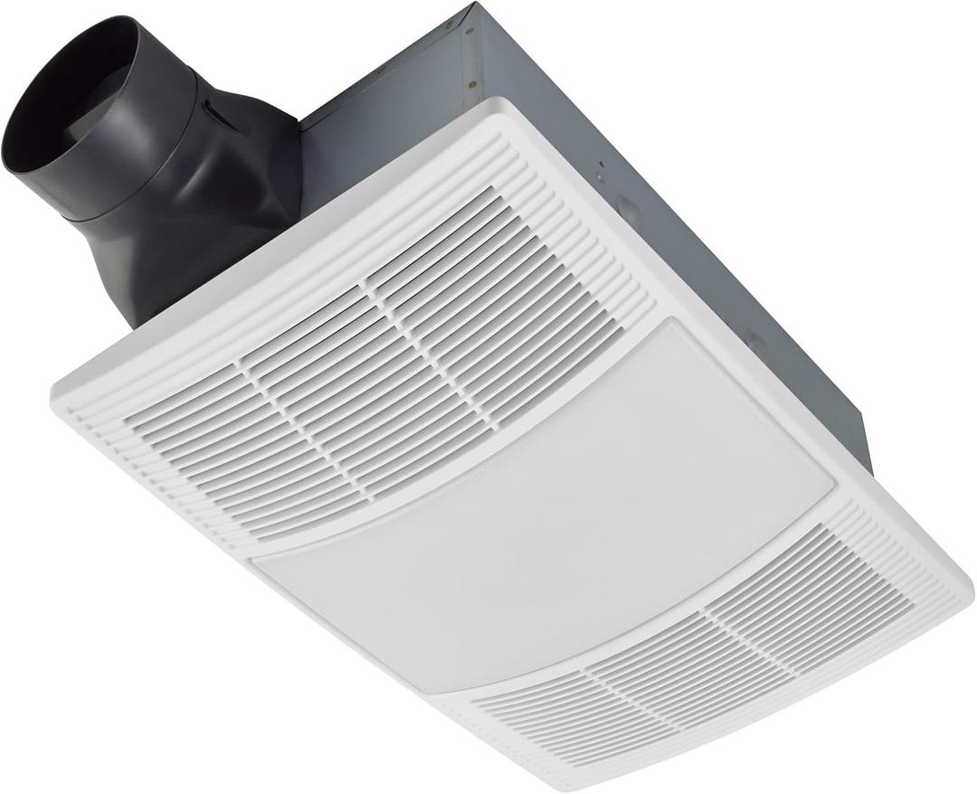 Broan-NuTone BHFLED110 PowerHeat Bathroom Exhaust Fan, Heater, and LED Light Combination, 110 CFM, LED Light, Fan and Heater 