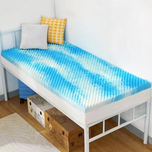 SINWEEK 2 Inch Egg Crate Memory Foam Mattress Topper Twin XL, Twin Extra Long Mattress Pads for College Dorm Single Bed, Pressure Relieve CertiPUR-US Certified,39x80 Inches, Blue