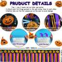 2 x 4 Pack 39Ft Halloween Parade Floats Foil Fringe, Each 10 ft x 15'' Orange Purple Black Pumpkin Tinsel Streamers Garland Banner Table Skirts for Halloween Trailer Car Homecoming Party (4 Pack)