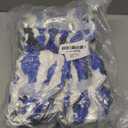 8 Pack Chunky Yarn for Crocheting, Blanket Thick Chenille for Hand Knitting, Soft Chunky for Crochet - 28 Yds 7.7 Oz Each Skein (Black and White Blue)