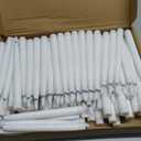 Baquler 100 Pcs 8.5 Inch Flameless Taper Candles Battery Operated Taper Candles Bulk LED Flickering Flameless Candlesticks Realistic Candle Lights for Home Dinner Wedding Church Christmas Decor