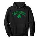 Southside Chicago Irish Shamrock Distressed Green Print Pullover Hoodie M
