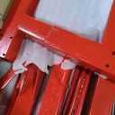 2-Ton Folding Engine Hoist Cherry Picker 4400 Lb Capacity Hydraulic Shop Crane with Telescoping Boom 6 Caster Wheels for Automotive Repair Garage Use Includes Hitch and Storage Stand Red