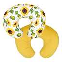 BxuanW Nursing Pillow Cover Stretchy Pillow Slipcovers for Breastfeeding Moms Two-Sided Design (Sunflower)