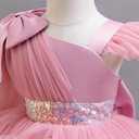 Toddler Baby Girls Birthday Wedding Party Tulle Multiple Layers Tailed Dress, 130