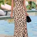 PRETTYGARDEN Womens Summer Dresses Spaghetti Strap Floral Maxi Dress Sleeveless Long Bodycon Dresses Wedding Guest Dress (XL)