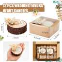 24 Pcs Wedding Candle Holders - Bridal Shower Favors, Rustic Souvenirs for Guest Gifts, Party Decorations