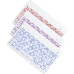 OMOTON Bluetooth Keyboard, Backlight Wireless Rechargeable Keyboard for iPad, iPad Pro, iPad mini, iPad Air with Illuminated LED (White)