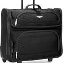 Travel Select Amsterdam Business Rolling Garment Bag, Softside Expandable Rolling 2-Wheeled Suit Carrier, Black, One Size