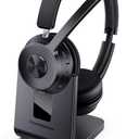 (Upgraded Version) Wireless Headset, Bluetooth Headset with Noise Cancelling Microphone, Best Headphones with Mic Mute & USB Dongle for PC/Computer/Laptop/Cell Phones/Remote Work/Call Center (Black)