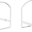 2 Pack Kitchen Plate Holder Organizer for Cabinet Space Saver Dinner Dish Storage Rack Upright Dish Drying Racks Metal Plate Dish Racks Stand for Cupboard and Countertop Rustproof Large White
