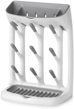OXO Tot Space-Saving Baby Bottle Drying Rack, Compact Dish Drying Rack with Removable Trays, Countertop Bottle Organizer for Baby Bottles, Nipples, Pacifiers and Lids, BPA Free, Dishwasher Safe OXO Tot Space-Saving Baby Bottle Drying Rack, Compact Dish Drying Rack with Removable Trays, Countertop Bottle Organizer for Baby Bottles, Nipples, Pacifiers and Lids, BPA Free, Dishwasher Safe
