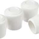 SoftTouch Non-Marking Chair Leg Tip Protect Floors From Scratches with Anti-Skid Rubber, 1-1/8 Inch, White