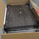 Furologee TV Stand for TVs up to 55 Inch, Entertainment Center with Open Storage Shelves, Media Console Table with Soundbar Shelf for Living Room, Bedroom, Black Oak