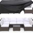 Patio Furniture Covers, Heavy Duty Outdoor Furniture Cover Waterproof, Sectional Sofa Set Covers Table and Chair Set Cover 108" L 82" W 28" H