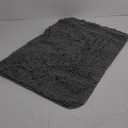 GORILLA GRIP Bath Rug Mat, Thick Soft Absorbent Chenille, Quick Dry Microfiber Mats, Rubber Backing Machine Washable Shower Floor Rugs, Bathmat Runner, Bathroom Home Decor Accessories, 24x17, Grey
