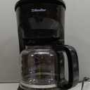 Mueller 12-Cup Drip Coffee Maker - Borosilicate Carafe, Auto-Off, Reusable Filter, Anti-Drip, Keep-Warm Function, Clear Water Level Window Coffee Machine, Kitchen Essentials & Accessories (Black)