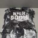 WDIRARA Boy's Letter Graphic 2 Piece Outfits Short Sleeve Tie Dye Shorts Set Tracksuit,12Y