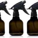 Black Plastic Spray Bottles - 8 Oz, Pack Of 3, Leak Proof, BPA Free Material, Small Spray Bottle, Adjustable Trigger Mist to Stream And Off Modes.