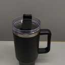 TaroKitc 40 oz Tumbler with Handle | Stainless Steel Insulated Travel Mug Iced Coffee Cup with Lids and Straw | Keeps Drinks Cold for 34 Hours | Dishwasher Safe, BPA Free | BLACK